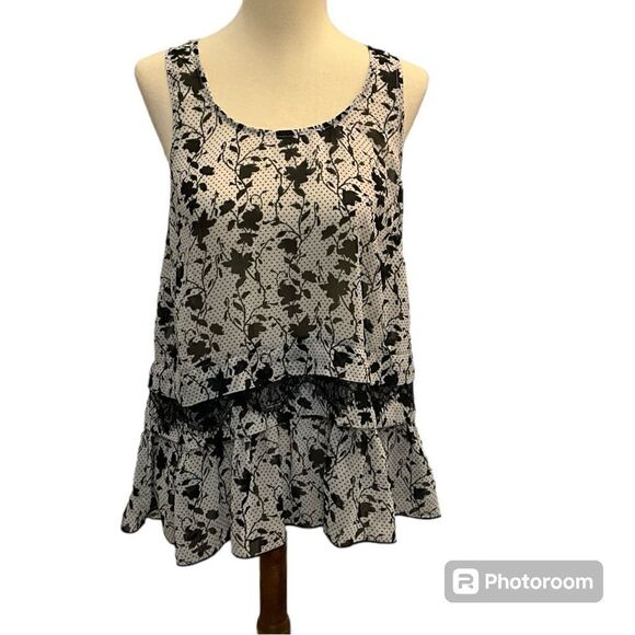 Cabi sheer floral tank. Preloved Small - Picture 1 of 5